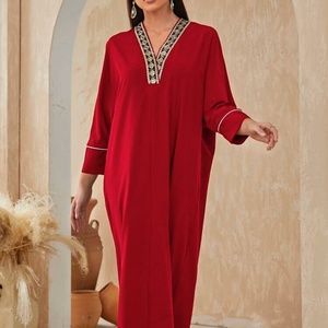 Long Sleeve Batwing Sleeve Dress